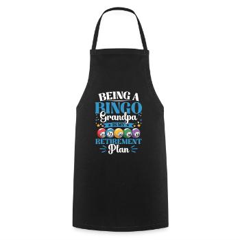 Bingo Opa Glücksspiel Echte Bingofans Ruhestand - Kochschürze - Schwarz - Vorne - AI Model Male 185 dark (185cm)