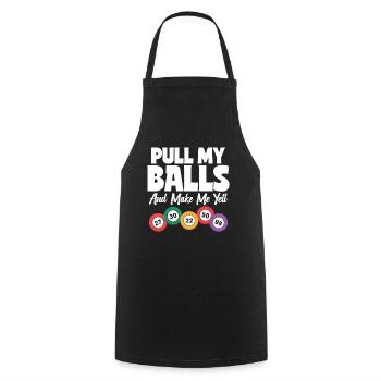 Cadeau de bingo pour les joueurs de bingo - Tablier de cuisine - noir - Devant - AI Model Male 185 dark (185cm)