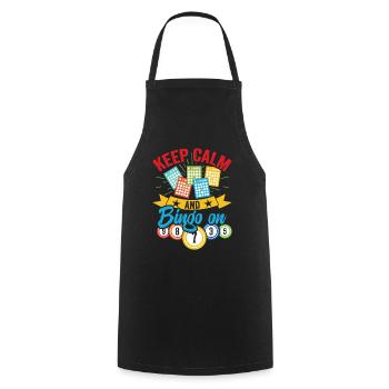 Bingo Fun Gift Bingo Lover Bingo On - Cooking Apron - black - Front - AI Model Male 185 dark (185cm)
