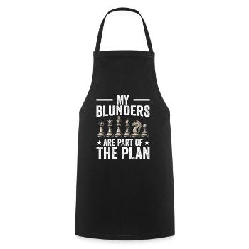 Chess Quote - My Blunders Are Part Of The Plan - Kochschürze - Schwarz - Vorne - AI Model Male 185 dark (185cm)