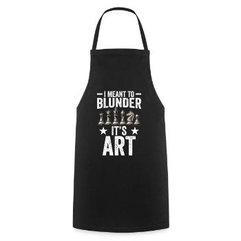 Échecs modernes ouverture vêtements gaffe art - Tablier de cuisine - noir - Devant - AI Model Male 185 dark (185cm)