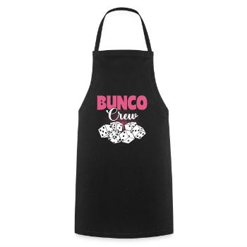Bunco Würfelabend Bunco Crew Turnier - Kochschürze - Schwarz - Vorne - AI Model Male 185 dark (185cm)