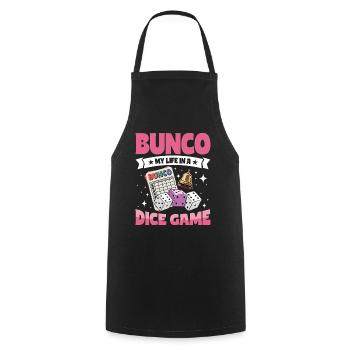 Jeux de dés Bunco Life - Tablier de cuisine - noir - Devant - AI Model Male 185 dark (185cm)