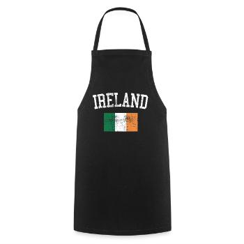 Drapeau irlandais - Tablier de cuisine - noir - Devant - AI Model Male 185 dark (185cm)