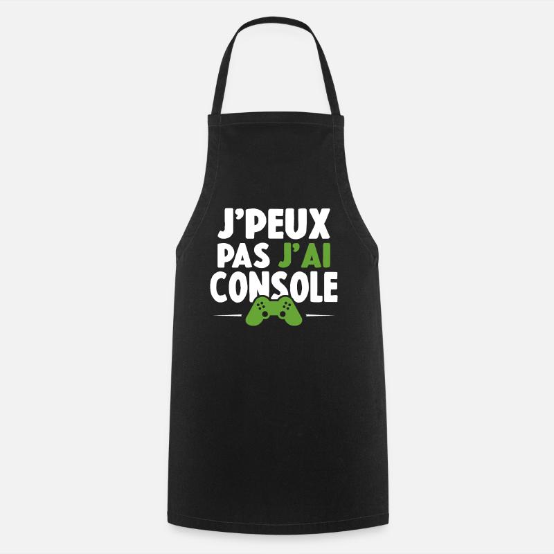Je Peux Pas J'ai Console Cadeau Gaming - Tablier de cuisine - noir