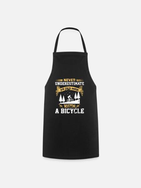 Fahrrad fahren | Alter Mann Spruch - Kochschürze - Schwarz