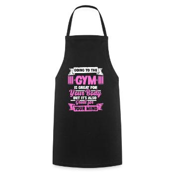 Gym Musculation Musculation Femmes Entraînement Haltère - Tablier de cuisine - noir - Devant - AI Model Male 185 dark (185cm)