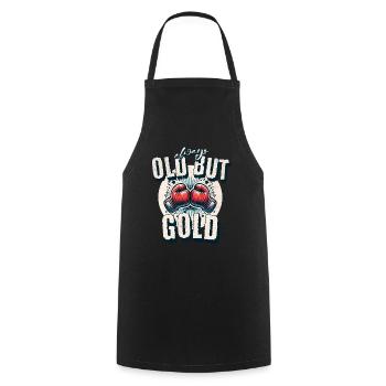 Old but always Gold Boxing - Kochschürze - Schwarz - Vorne - AI Model Male 185 dark (185cm)