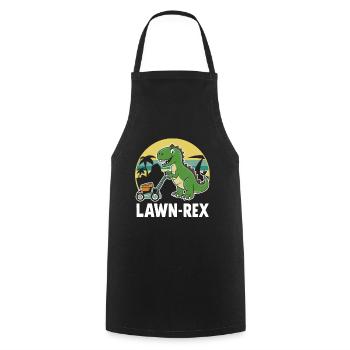 Funny Lawn-Rex Tondeuse à gazon Jardin Dinosaure - Tablier de cuisine - noir - Devant - AI Model Male 185 dark (185cm)