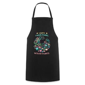 Gardeners and plant lovers with balcony plants - Cooking Apron - black - Front - AI Model Male 185 dark (185cm)