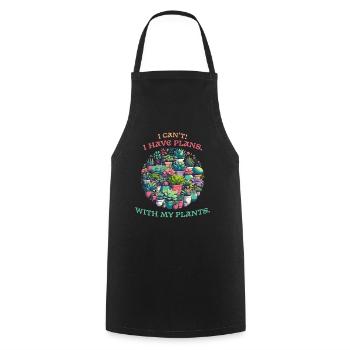 Plant lovers, balcony plants and garden enthusiasts - Cooking Apron - black - Front - AI Model Male 185 dark (185cm)