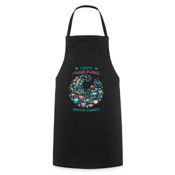 Gardeners, plant lovers and balcony plant fans - Cooking Apron - black - Front - AI Model Male 185 dark (185cm)