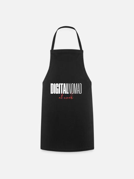 Digitalnomad at work - Kochschürze - Schwarz
