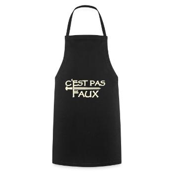 C'est pas faux citation Perceval - Tablier de cuisine - noir - Devant - AI Model Male 185 dark (185cm)