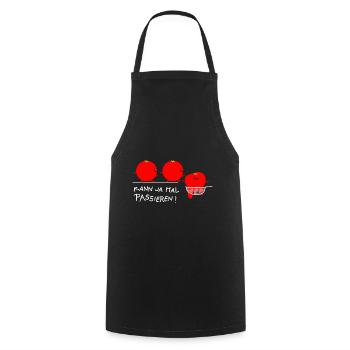 Passierte Tomaten (b) - Kochschürze - Schwarz - Vorne - AI Model Male 185 dark (185cm)