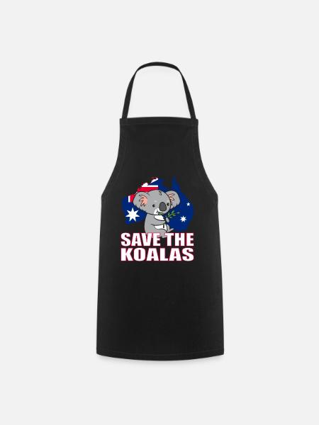 Koala - Save the Koalas. - Cooking Apron - black
