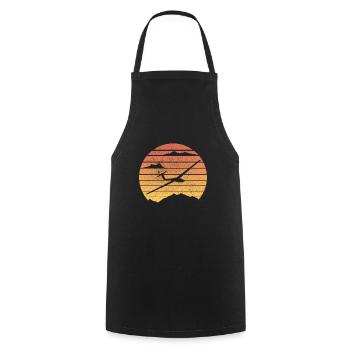 Glider, glider flying motif with saying - Cooking Apron - black - Front - AI Model Male 185 dark (185cm)