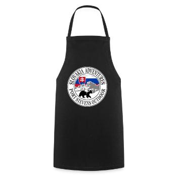 Slovakia - Bear - Flag - Slowakei - Bär - Flagge - Cooking Apron - black - Front - AI Model Male 185 dark (185cm)
