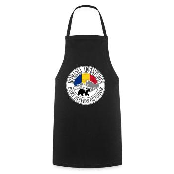 Romania - Bear - Flag - Romania - Bear - Flag - Cooking Apron - black - Front - AI Model Male 185 dark (185cm)