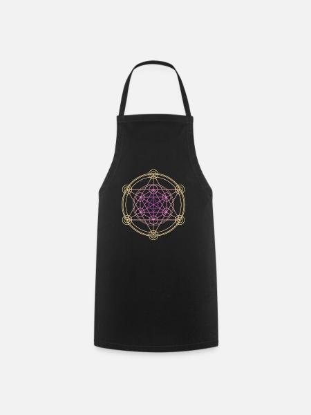 Merkaba Géométrie sacrée - Tablier de cuisine - noir