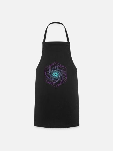 Géométrie sacrée Spiralle - Tablier de cuisine - noir