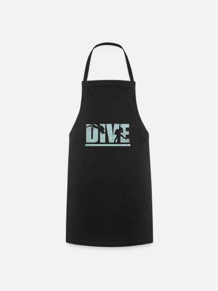 Plongée Plongée Plongée sous-marine Vacances de plongée - Tablier de cuisine - noir
