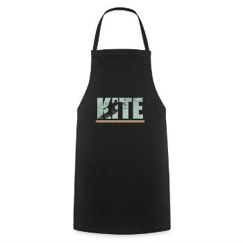 Kite kitesurfing kitesurfers kiteboarding fans kiting - Cooking Apron - black - Front - AI Model Male 185 dark (185cm)