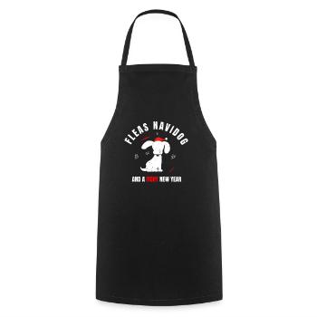 Christmas dog lover gift dog lover - Cooking Apron - black - Front - AI Model Male 185 dark (185cm)
