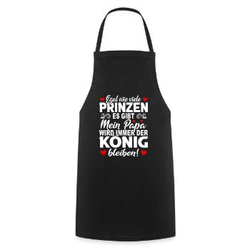 Princes Mon papa Roi Rester père fille - Tablier de cuisine - noir - Devant - AI Model Male 185 dark (185cm)