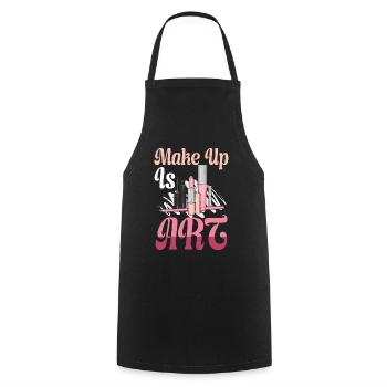 Make Up Is Art Art Make-up Beautician Profession - Cooking Apron - black - Front - AI Model Male 185 dark (185cm)