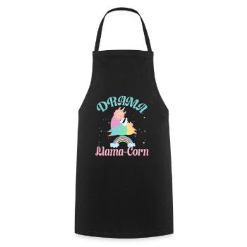 Drama Llama-Corn Unicorn Unicorn Unicorn Unicorns Children - Cooking Apron - black - Front - AI Model Male 185 dark (185cm)