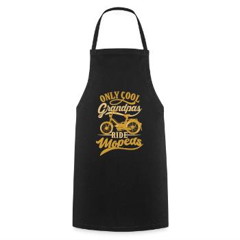 Cool Grandpas Ride Mopeds Moped Grandpa Moped Mokick - Cooking Apron - black - Front - AI Model Male 185 dark (185cm)