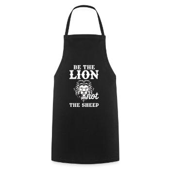 Be The Lion Not The Sheep Sheep Lion Predator - Cooking Apron - black - Front - AI Model Male 185 dark (185cm)