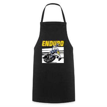 Enduro Offroad - Cooking Apron - black - Front - AI Model Male 185 dark (185cm)