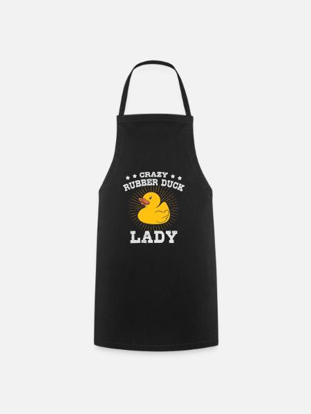 Rubber Duck Lady Quietscheente - Kochschürze - Schwarz