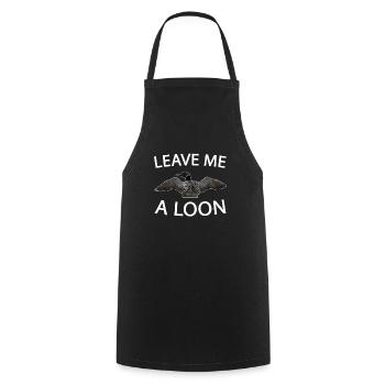 Laissez-moi un loon Pun huard commun - Tablier de cuisine - noir - Devant - AI Model Male 185 dark (185cm)