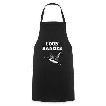 Loon Ranger Common Loon Ice Grebe Flying Bird - Cooking Apron - black - Front - AI Model Male 185 dark (185cm)