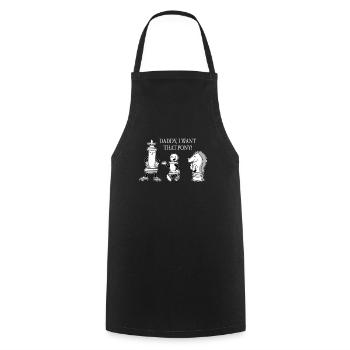 Chess Chess Pieces Knight Horse Father Will Pony - Cooking Apron - black - Front - AI Model Male 185 dark (185cm)