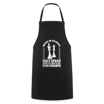 Checkmate Chess Wisdom Royal Figure Women's Game - Cooking Apron - black - Front - AI Model Male 185 dark (185cm)