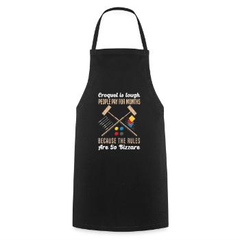 Croquet Sport Rich Rules Croquet Club - Cooking Apron - black - Front - AI Model Male 185 dark (185cm)