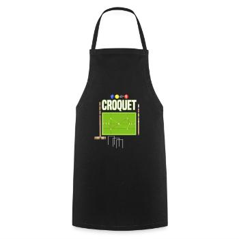 Croquet Player Garden Croquet & Golf GoldSport - Cooking Apron - black - Front - AI Model Male 185 dark (185cm)
