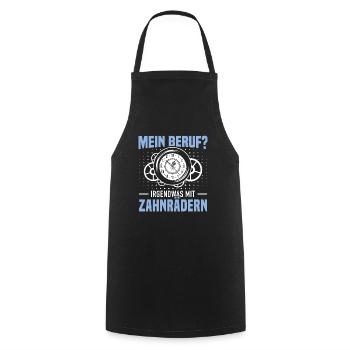 Uhrmacher Beruf Zahnräder Feinmechaniker Geschenk - Kochschürze - Schwarz - Vorne - AI Model Male 185 dark (185cm)