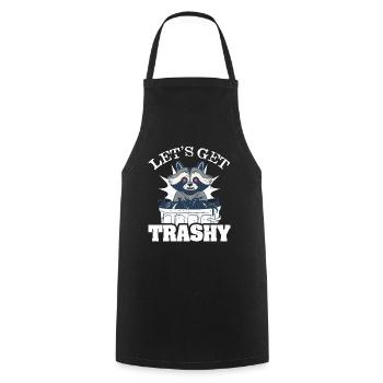 Let's Get Trashy Waschbär Liebt Mülltonne - Kochschürze - Schwarz - Vorne - AI Model Male 185 dark (185cm)