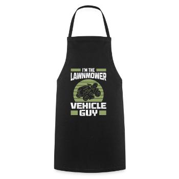Tondeuse à gazon Tracteur Hommes Rétro Jardinage - Tablier de cuisine - noir - Devant - AI Model Male 185 dark (185cm)