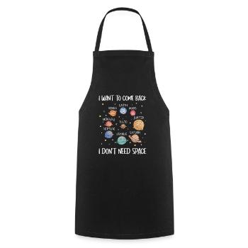 Pluto Planet I Want Come Back I Don't Need Space - Kochschürze - Schwarz - Vorne - AI Model Male 185 dark (185cm)