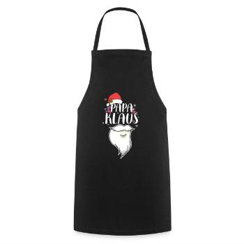 Papa Claus Weihnachten Santa Claus Familienvater - Kochschürze - Schwarz - Vorne - AI Model Male 185 dark (185cm)
