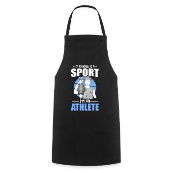 Fishing Sport Athlete Frogfish Fishing Fishing - Cooking Apron - black - Front - AI Model Male 185 dark (185cm)
