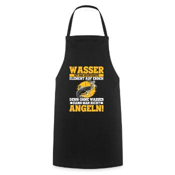 Angeln Angler Wasser Wichtigste Element Ohne Nicht - Kochschürze - Schwarz - Vorne - AI Model Male 185 dark (185cm)