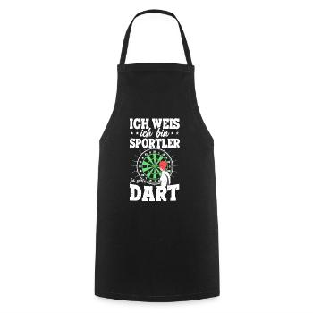 Dartverein Darts Training Ich Bin Dart Sportler - Kochschürze - Schwarz - Vorne - AI Model Male 185 dark (185cm)