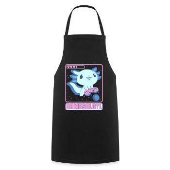 Axolotl GameSolotl Lustige Videospiele - Kochschürze - Schwarz - Vorne - AI Model Male 185 dark (185cm)